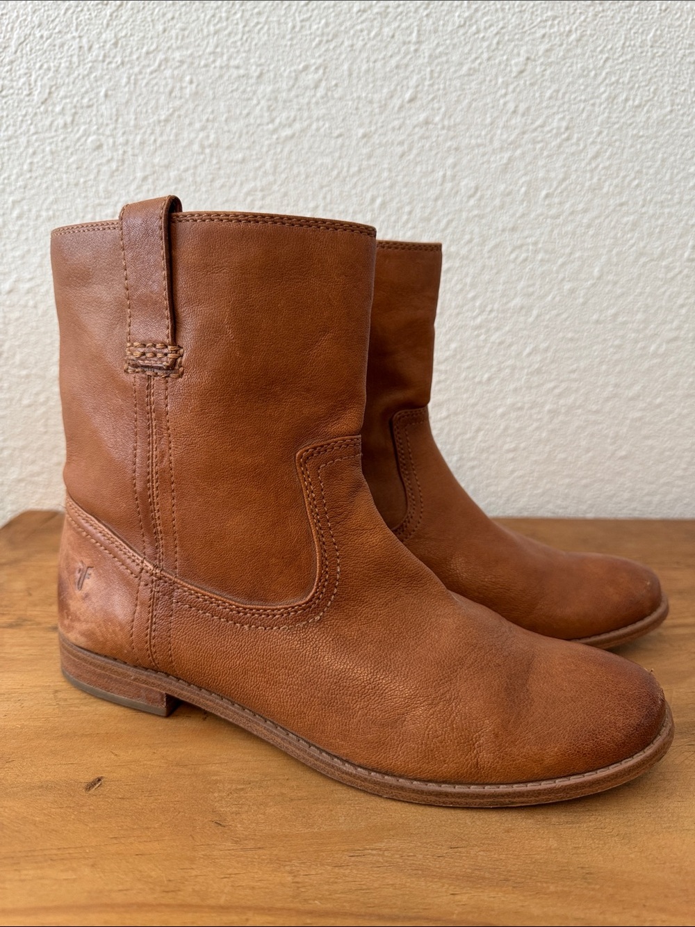 Classic Women's Leather Mid-Calf Boot in Cognac